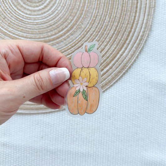 Stacked Pumpkins Waterproof Sticker