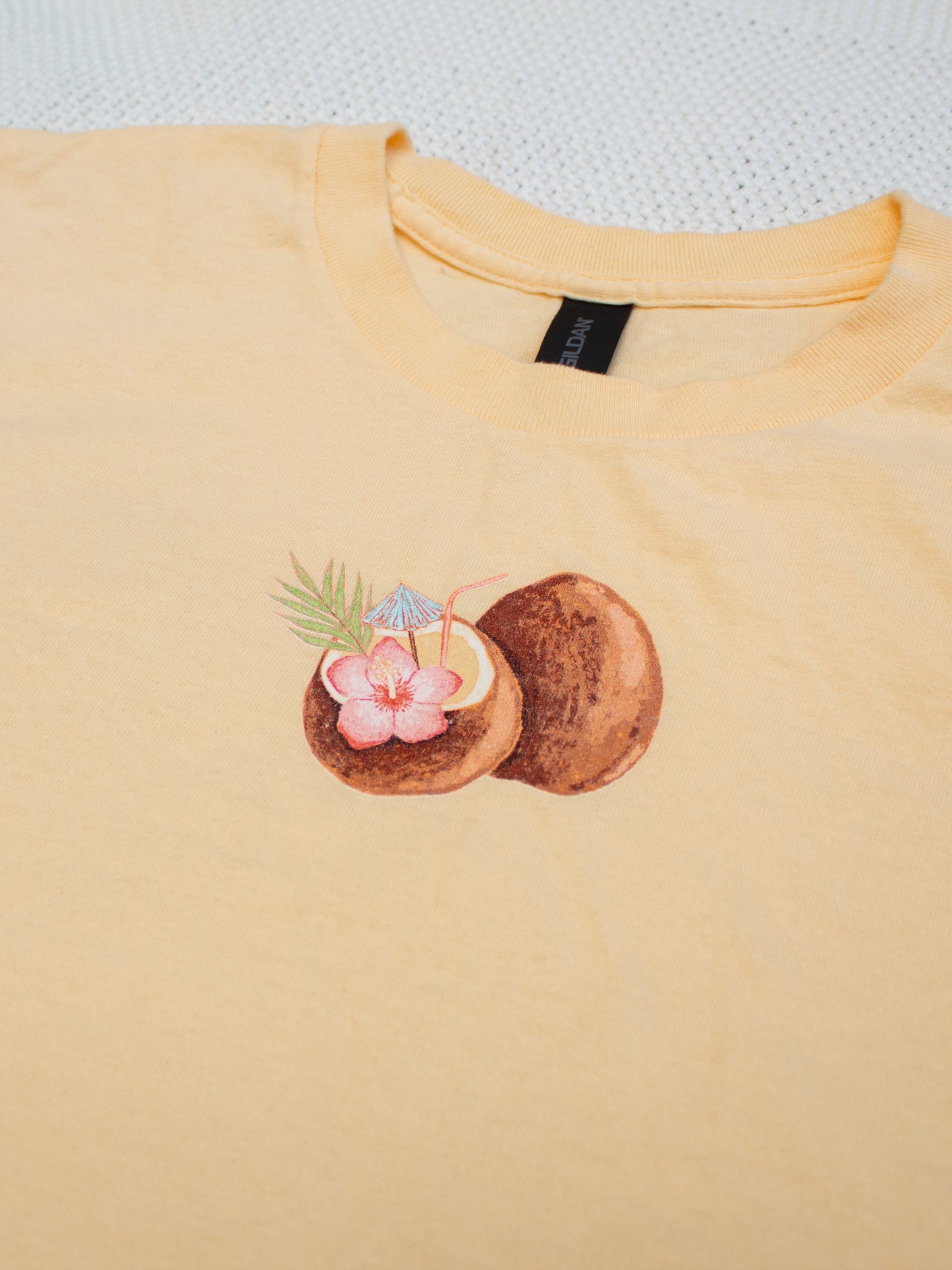 Coconut Graphic Tee — Yellow — Pre-order